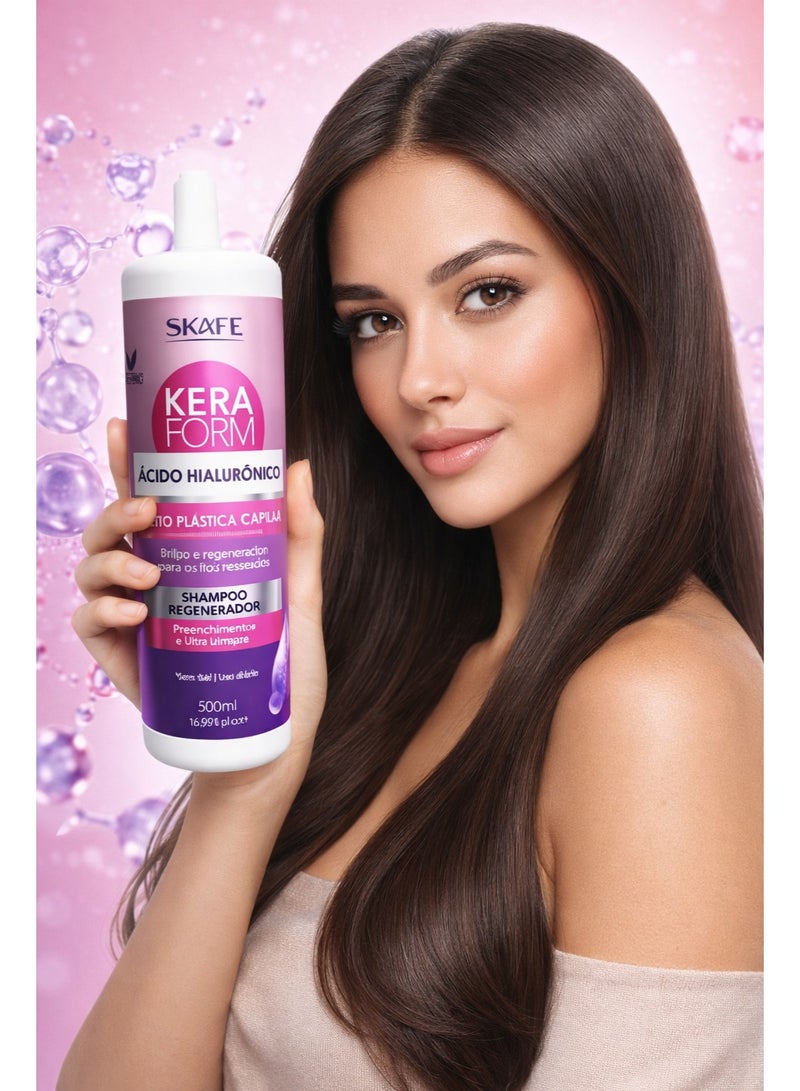 Skafe Keraform Shampoo with Hyaluronic Acid for Very Dry Hair - 500ml - Image 2